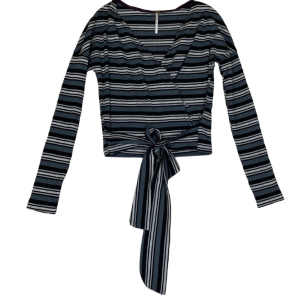 Free People v neck wrap-tie Always With Me croptop